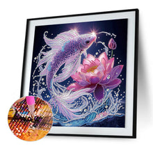 Load image into Gallery viewer, Diamond Painting - Partial Special Shaped - Purple Light Fish (30*30CM)