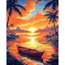 Load image into Gallery viewer, Diamond Painting - Full Round - Sunset Lake View (40*50CM)