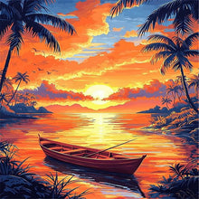Load image into Gallery viewer, Diamond Painting - Full Round - Sunset Lake View (40*50CM)