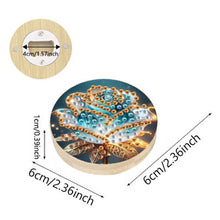 Load image into Gallery viewer, Wooden PET DIY Diamond Painting Magnets Jar Opener Kit Kitchen Tool (Flower B)