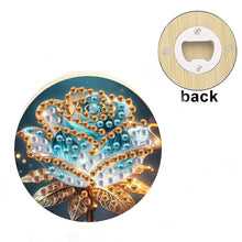 Load image into Gallery viewer, Wooden PET DIY Diamond Painting Magnets Jar Opener Kit Kitchen Tool (Flower B)