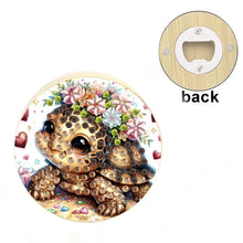 Load image into Gallery viewer, Wooden PET DIY Diamond Painting Magnets Jar Opener Kit Kitchen Tool (Turtle)