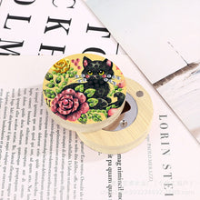 Load image into Gallery viewer, Wooden PET DIY Diamond Painting Magnets Jar Opener Kit Kitchen Tool (Black Cat)