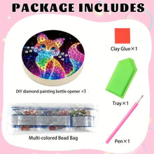 Load image into Gallery viewer, Wooden PET DIY Diamond Painting Magnets Jar Opener Kit Kitchen Tool (Cat B)