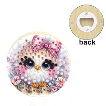 Load image into Gallery viewer, Wooden PET DIY Diamond Painting Magnets Jar Opener Kit Kitchen Tool (Bird B)