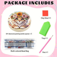 Load image into Gallery viewer, Wooden PET DIY Diamond Painting Magnets Jar Opener Kit Kitchen Tool (Lion)