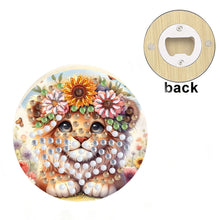 Load image into Gallery viewer, Wooden PET DIY Diamond Painting Magnets Jar Opener Kit Kitchen Tool (Lion)
