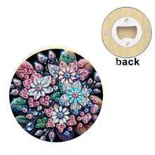 Load image into Gallery viewer, Wooden PET DIY Diamond Painting Magnets Jar Opener Kit Kitchen Tool (Flower C)