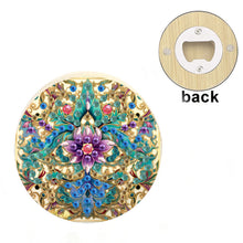 Load image into Gallery viewer, Wooden PET DIY Diamond Painting Magnets Jar Opener Kit Kitchen Tool (Flower D)