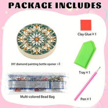 Load image into Gallery viewer, Wooden PET DIY Diamond Painting Magnets Jar Opener Kit Kitchen Tool (Flower E)