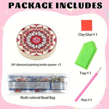 Load image into Gallery viewer, Wooden PET DIY Diamond Painting Magnets Jar Opener Kit Kitchen Tool (Flower F)