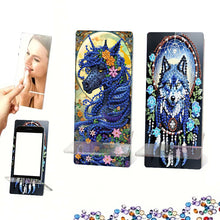 Load image into Gallery viewer, 2Pcs Acrylic DIY Unicorn Wolf Diamond Painting Phone Holder for Home Office