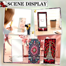 Load image into Gallery viewer, 2Pcs Acrylic DIY Eiffel Tower Flower Diamond Painting Phone Holder for Home