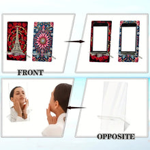 Load image into Gallery viewer, 2Pcs Acrylic DIY Eiffel Tower Flower Diamond Painting Phone Holder for Home