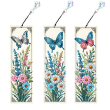 Load image into Gallery viewer, 3Pcs Garden Butterfly DIY Diamond Painting Bookmark for Reading Enthusiasts