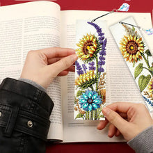 Load image into Gallery viewer, 3Pcs Sunflower DIY Diamond Painting Bookmark for Reading Enthusiasts Book Lovers