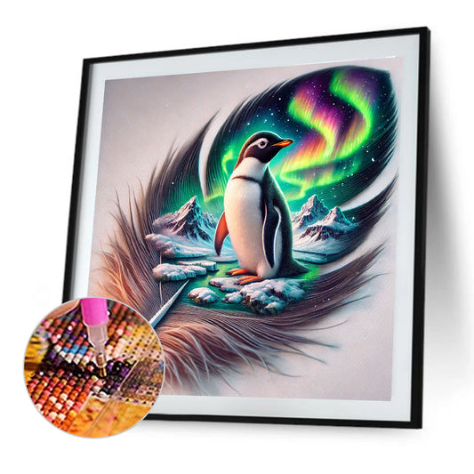 Diamond Painting - Full Round - Penguin In Feathers (40*40CM)