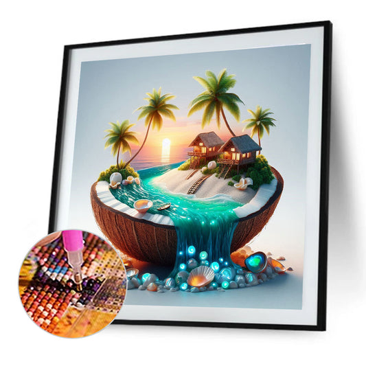 Diamond Painting - Full Round - Coconut Shell Resort Island (40*40CM)