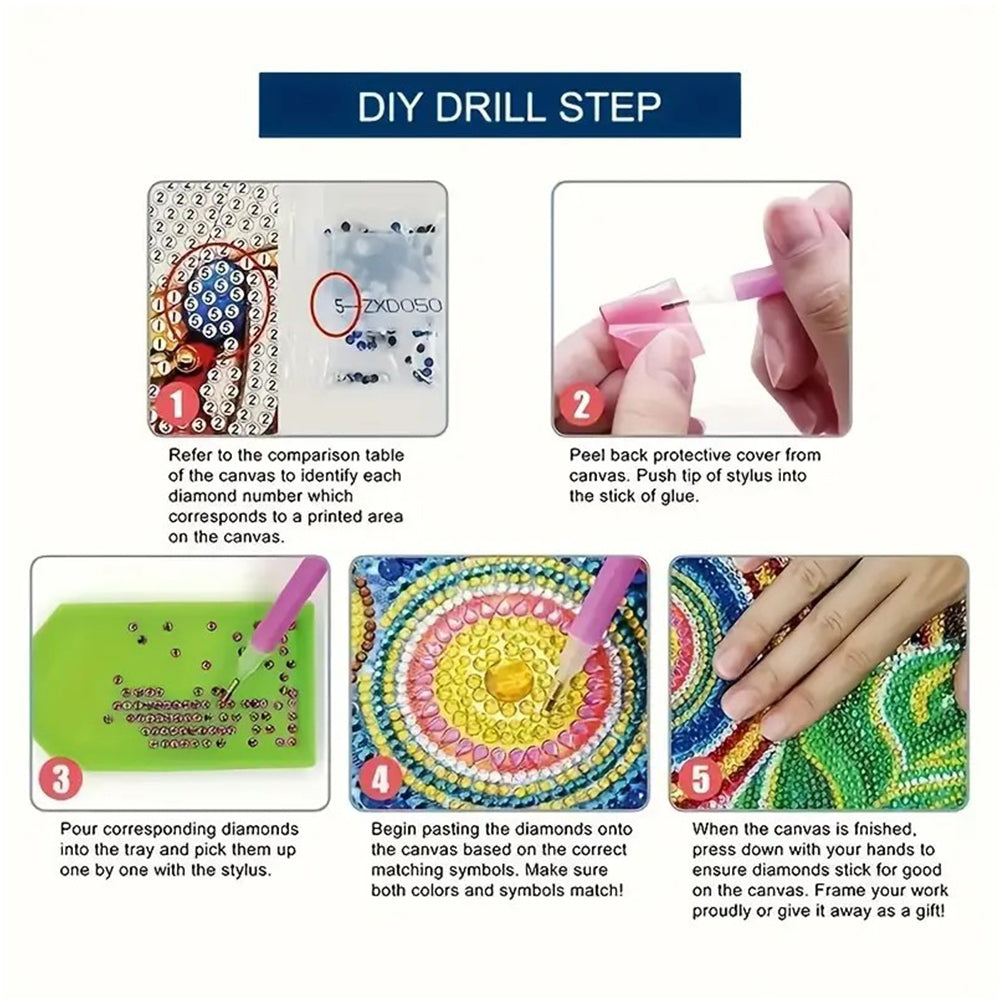 Diamond Painting Storage Box DIY 5D Diamond Painting Jewelry Box (Bird)