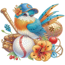 Load image into Gallery viewer, Diamond Painting - Partial Special Shaped - Bird And Baseball (30*30CM)