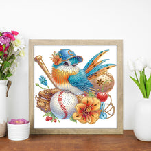 Load image into Gallery viewer, Diamond Painting - Partial Special Shaped - Bird And Baseball (30*30CM)