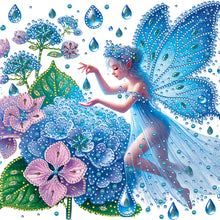 Load image into Gallery viewer, Diamond Painting - Partial Special Shaped - Hydrangea And Girl (30*30CM)