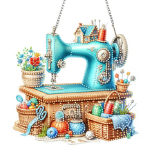 Load image into Gallery viewer, Acrylic 5D DIY Diamond Painting Hanging Pendant for Home Decor (Sewing Machine)