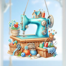 Load image into Gallery viewer, Acrylic 5D DIY Diamond Painting Hanging Pendant for Home Decor (Sewing Machine)