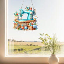 Load image into Gallery viewer, Acrylic 5D DIY Diamond Painting Hanging Pendant for Home Decor (Sewing Machine)