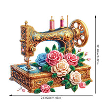 Load image into Gallery viewer, Acrylic DIY Diamond Painting Hanging Pendant Home Decor (Sewing MachineFlower)
