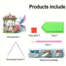 Load image into Gallery viewer, Acrylic 5D DIY Diamond Painting Hanging Pendant for Home Decor (Bird Pavilion)
