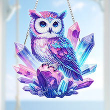 Load image into Gallery viewer, Acrylic 5D DIY Diamond Painting Hanging Pendant for Home Window Decor (Owl)
