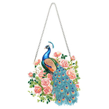 Load image into Gallery viewer, Acrylic 5D DIY Diamond Painting Hanging Pendant for Home Decor (Peacock Roses)