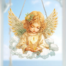 Load image into Gallery viewer, Acrylic 5D DIY Diamond Painting Hanging Pendant for Home Window Decor (Angel)
