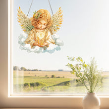 Load image into Gallery viewer, Acrylic 5D DIY Diamond Painting Hanging Pendant for Home Window Decor (Angel)