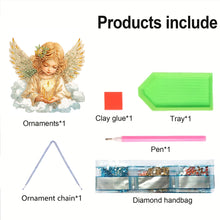 Load image into Gallery viewer, Acrylic 5D DIY Diamond Painting Hanging Pendant for Home Window Decor (Angel)