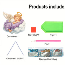 Load image into Gallery viewer, Acrylic 5D DIY Diamond Painting Hanging Pendant for Home Decor (Sleeping Angel)
