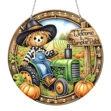 Load image into Gallery viewer, Acrylic 5D DIY Diamond Painting Hanging Pendant for Home Decor (Welcome Pumpkin)