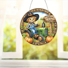 Load image into Gallery viewer, Acrylic 5D DIY Diamond Painting Hanging Pendant for Home Decor (Welcome Pumpkin)