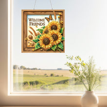 Load image into Gallery viewer, Acrylic 5D DIY Diamond Painting Hanging Pendant for Home Decor (Welcome Friends)