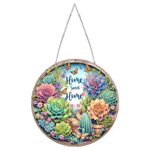 Load image into Gallery viewer, Acrylic 5D DIY Diamond Painting Hanging Pendant for Home Decor (Home Succulents)