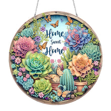 Load image into Gallery viewer, Acrylic 5D DIY Diamond Painting Hanging Pendant for Home Decor (Home Succulents)