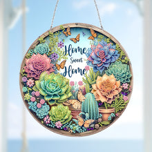 Load image into Gallery viewer, Acrylic 5D DIY Diamond Painting Hanging Pendant for Home Decor (Home Succulents)