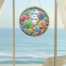 Load image into Gallery viewer, Acrylic 5D DIY Diamond Painting Hanging Pendant for Home Decor (Home Succulents)