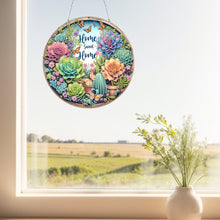Load image into Gallery viewer, Acrylic 5D DIY Diamond Painting Hanging Pendant for Home Decor (Home Succulents)