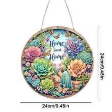 Load image into Gallery viewer, Acrylic 5D DIY Diamond Painting Hanging Pendant for Home Decor (Home Succulents)