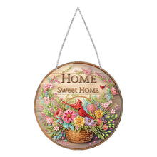 Load image into Gallery viewer, Acrylic 5D DIY Diamond Painting Hanging Pendant for Home Decor (Home Flowers)