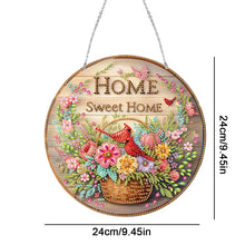 Load image into Gallery viewer, Acrylic 5D DIY Diamond Painting Hanging Pendant for Home Decor (Home Flowers)