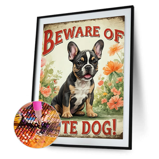 Diamond Painting - Full Round - French Bulldog (30*40CM)