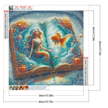 Load image into Gallery viewer, Diamond Painting - Full Round - Mermaid In Book (40*40CM)